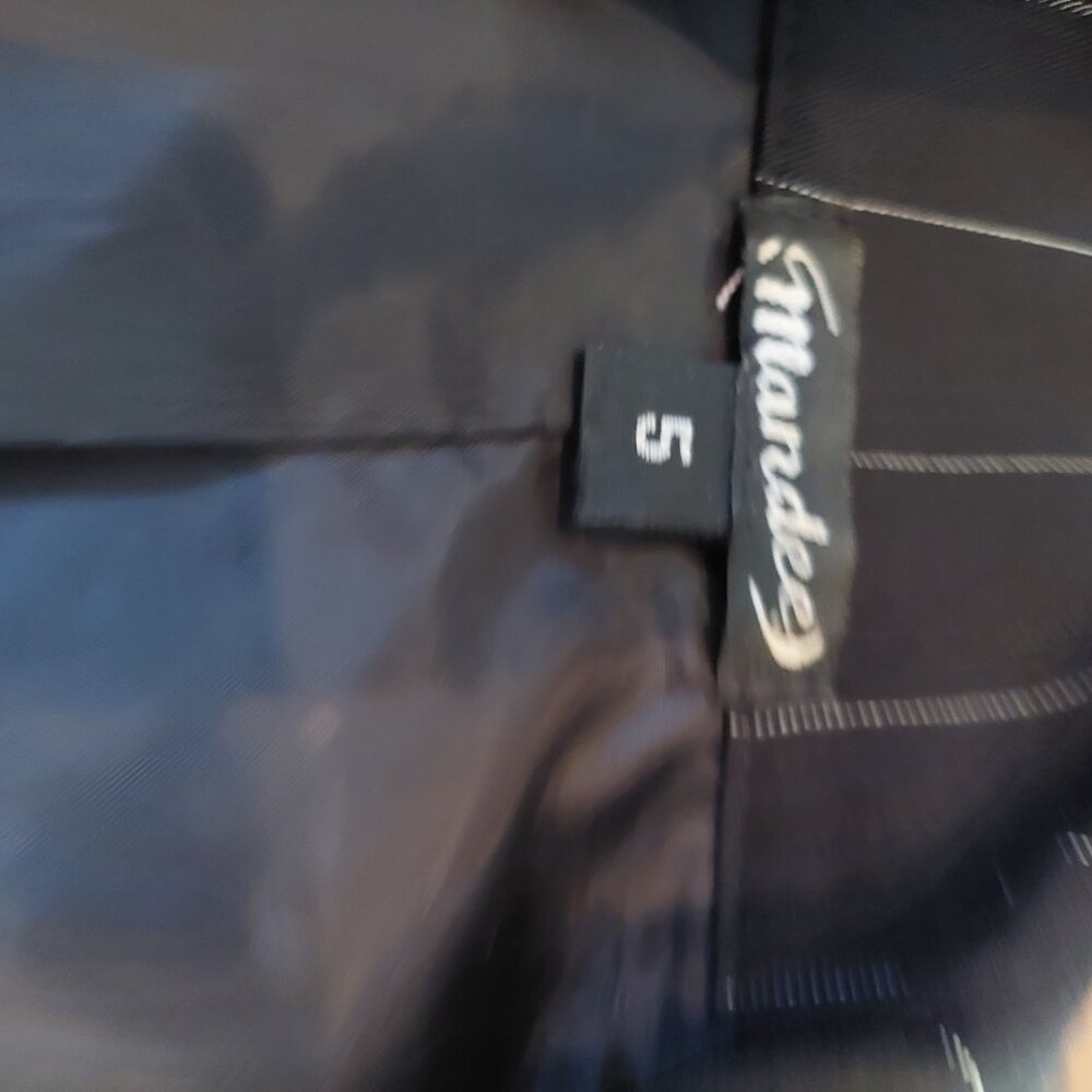 Mandee size 5 Black and White Striped Trench coat - Picture 10 of 14
